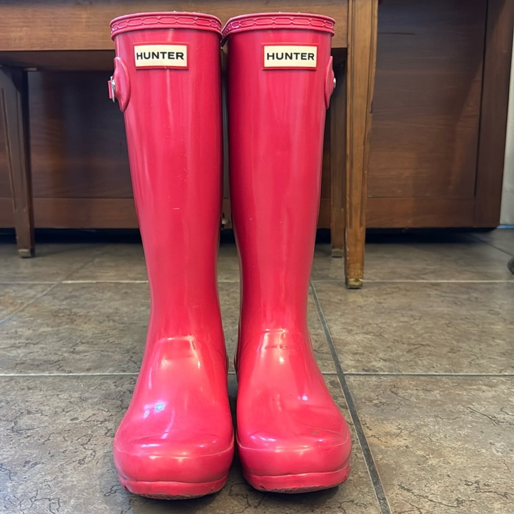 Hunter Boots. Pink color.